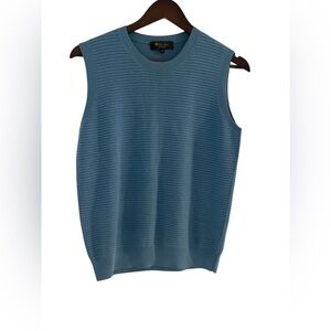 Loro Piana Blue Cotton/Silk Knit Vest Size 44